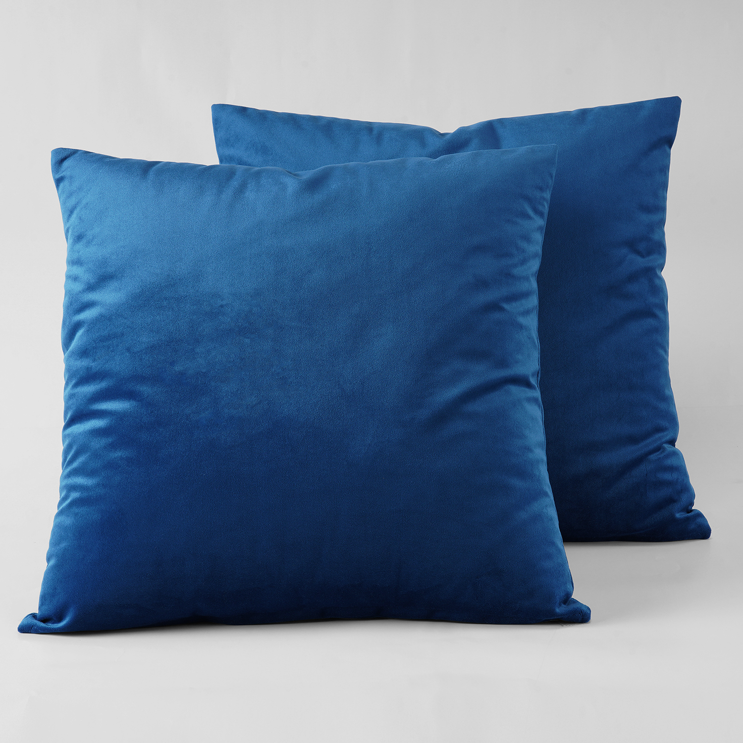 Pisces Blue Heritage Plush Velvet Cushion Cover - Pair