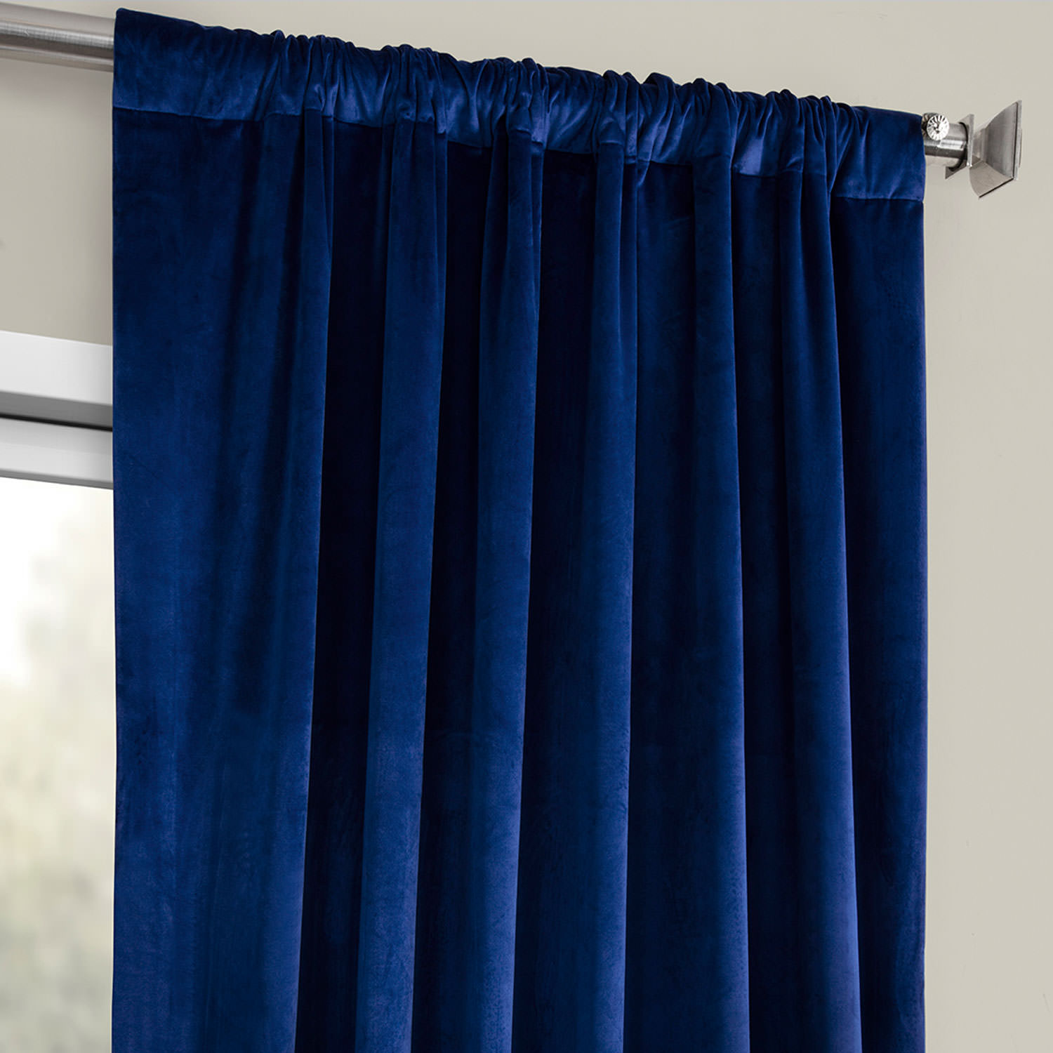 Pisces Blue Heritage Plush Velvet Curtain