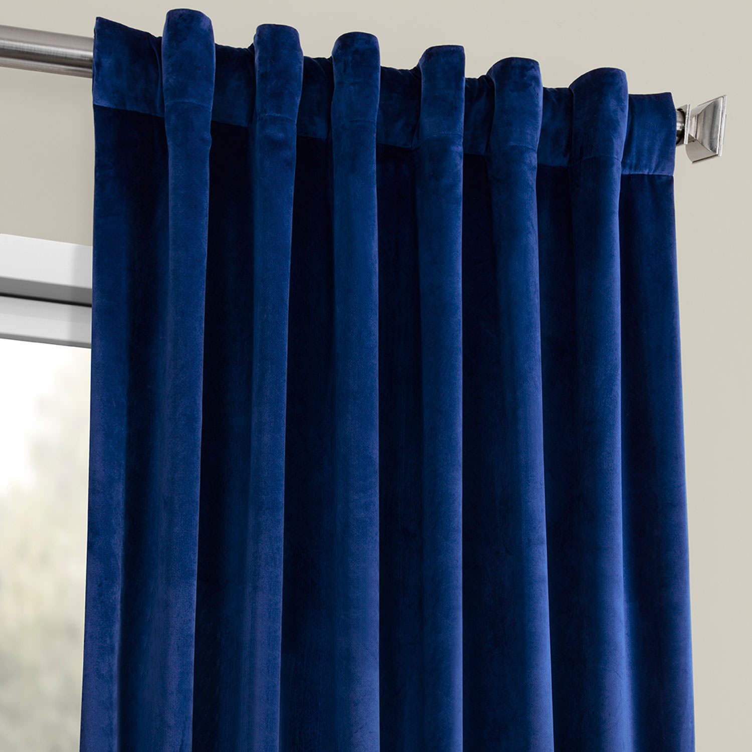 Pisces Blue Heritage Plush Velvet Curtain