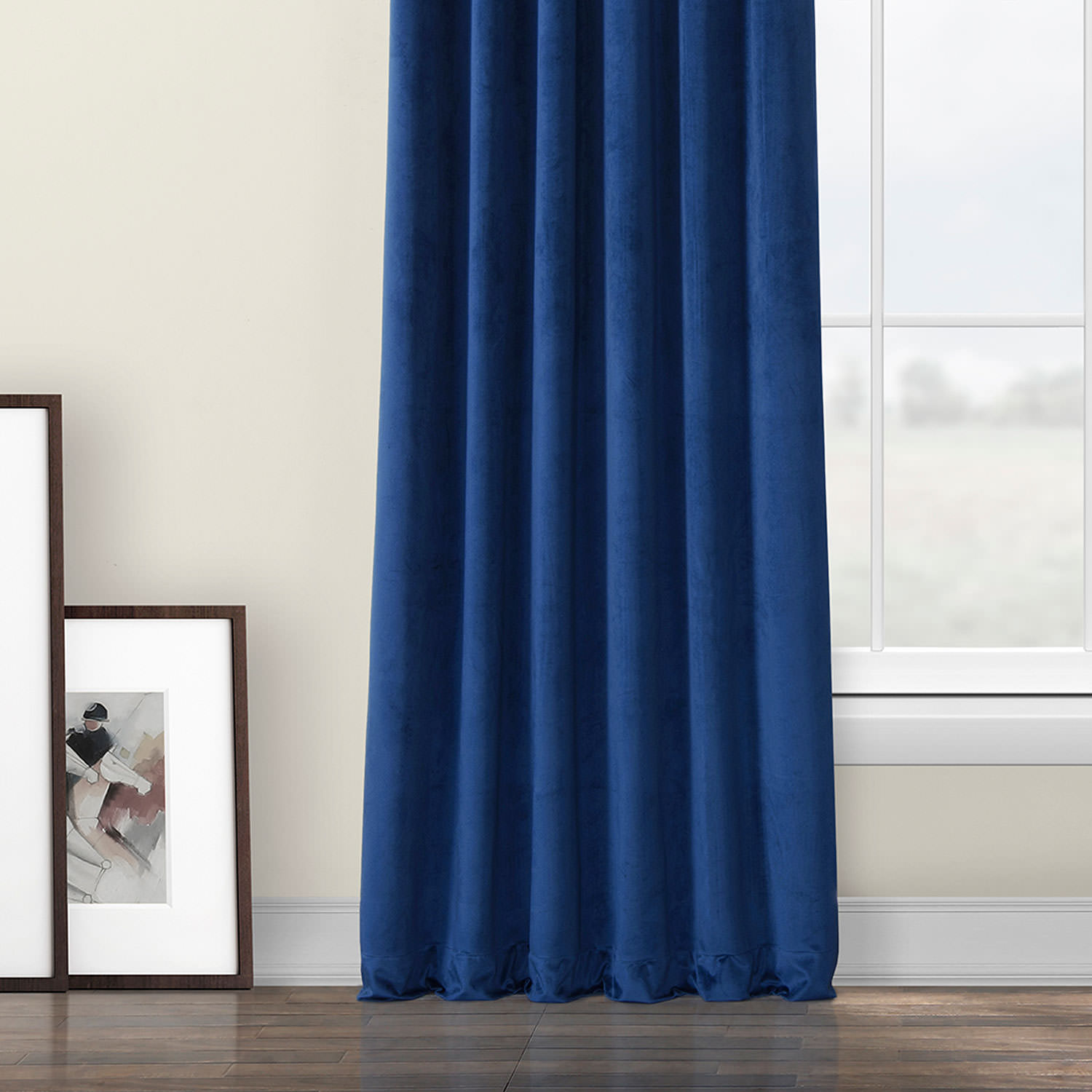 Pisces Blue Heritage Plush Velvet Curtain