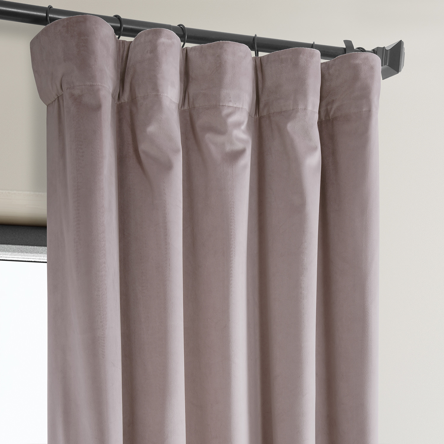 Mauve Heritage Plush Velvet Curtain