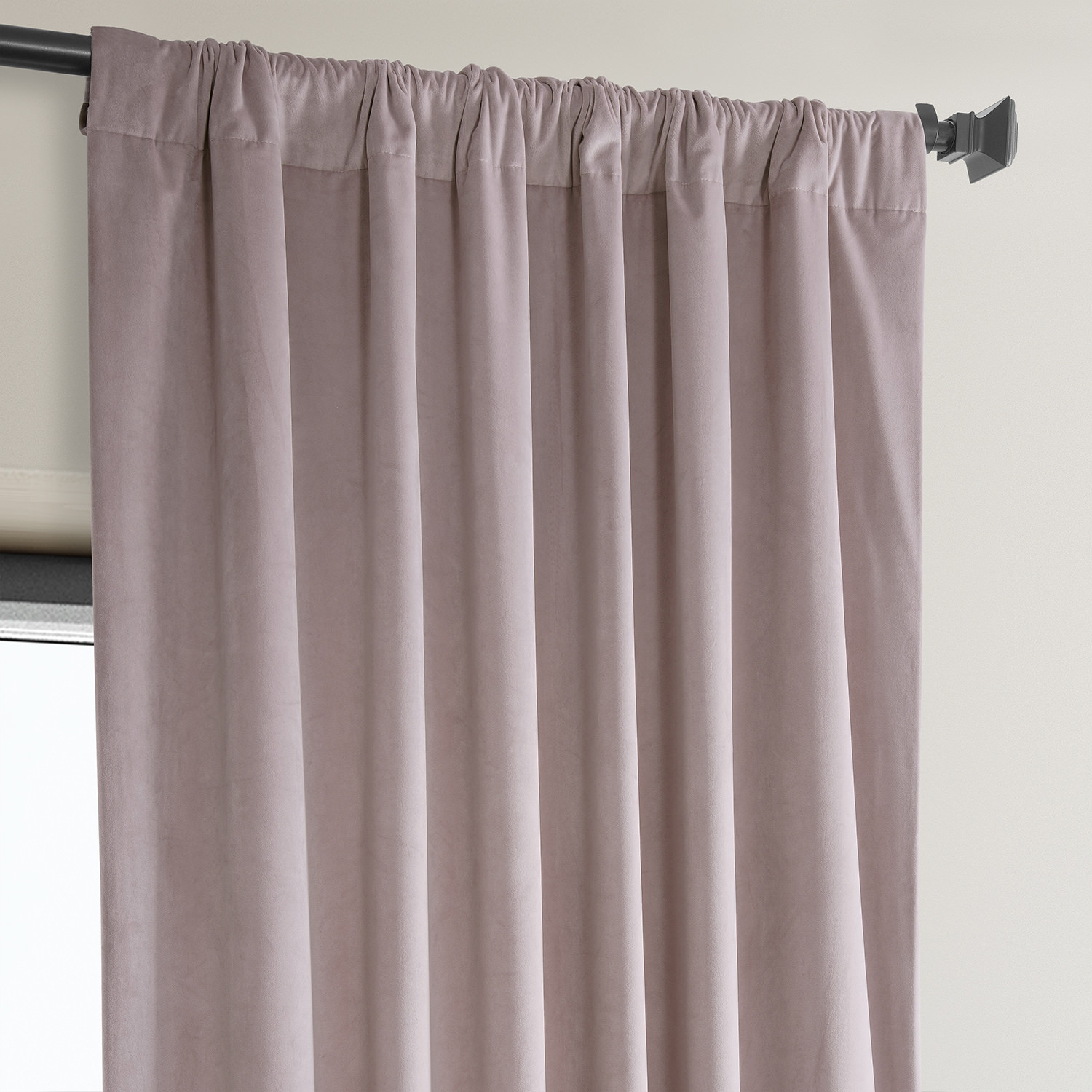 Mauve Heritage Plush Velvet Curtain