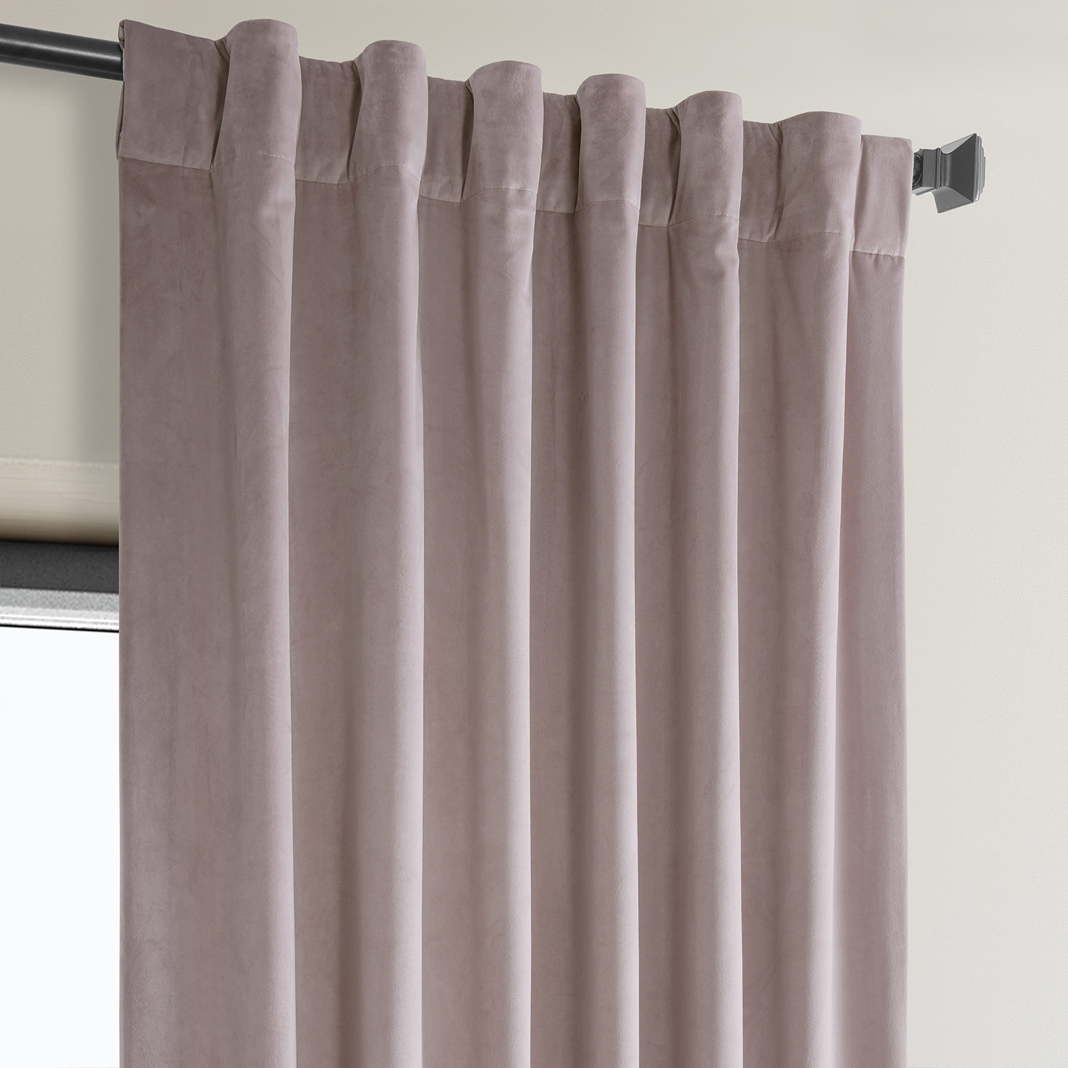 Mauve Heritage Plush Velvet Curtain