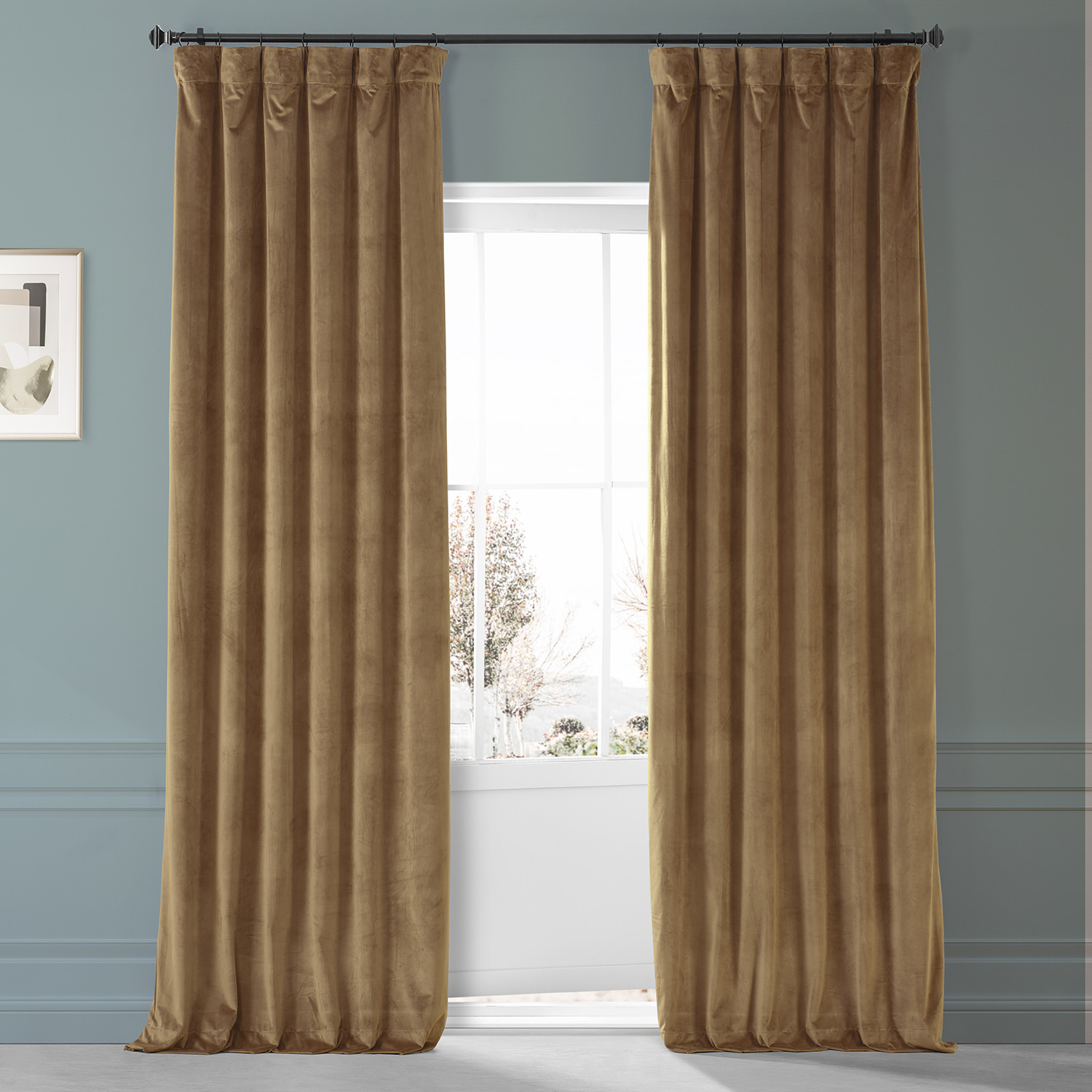 Signature Sweet And Spicy Rum Plush Velvet Hotel Blackout Curtain