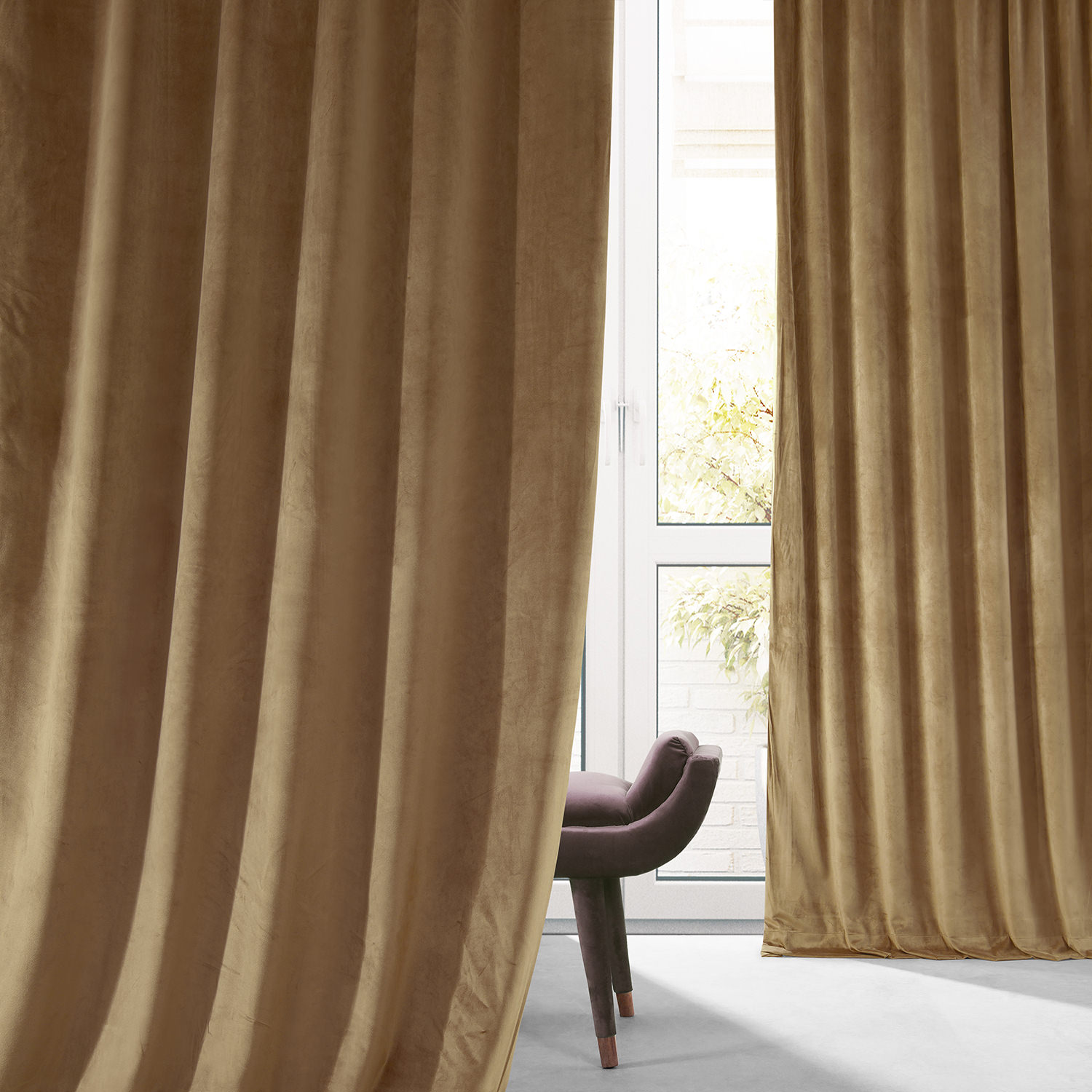 Signature Sweet And Spicy Rum Plush Velvet Hotel Blackout Curtain