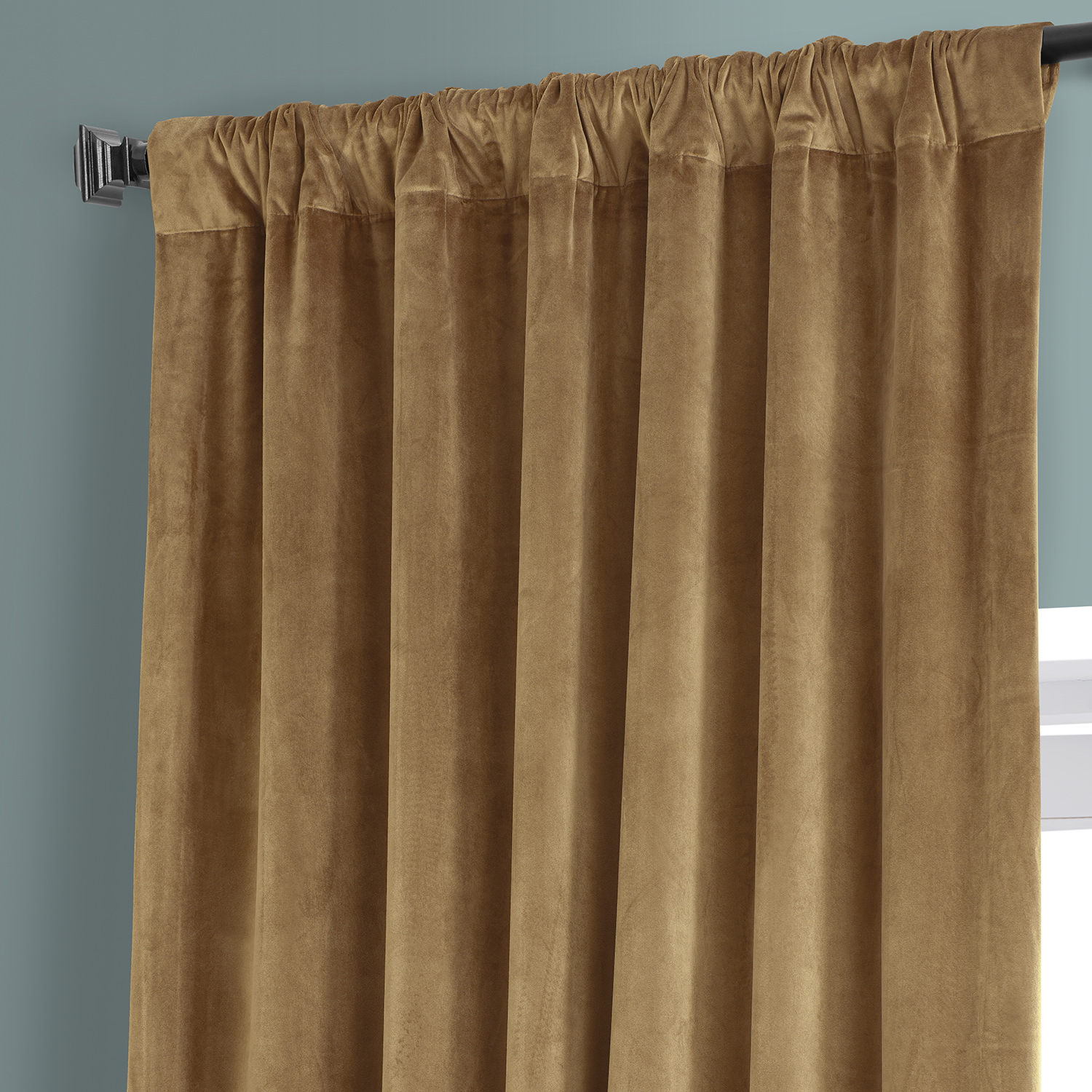 Signature Sweet And Spicy Rum Plush Velvet Hotel Blackout Curtain