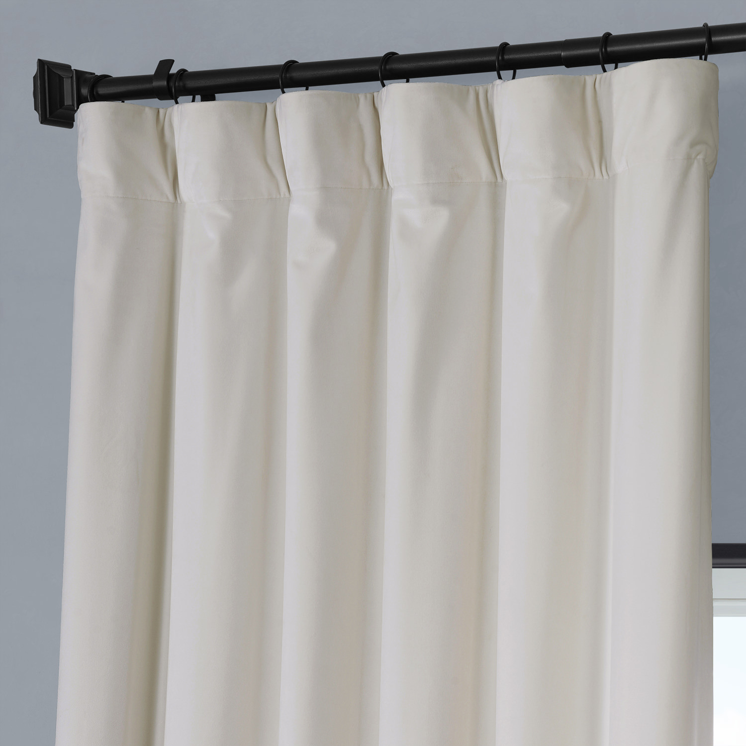 Marshmallow Cream Royal Lux Velvet Curtain