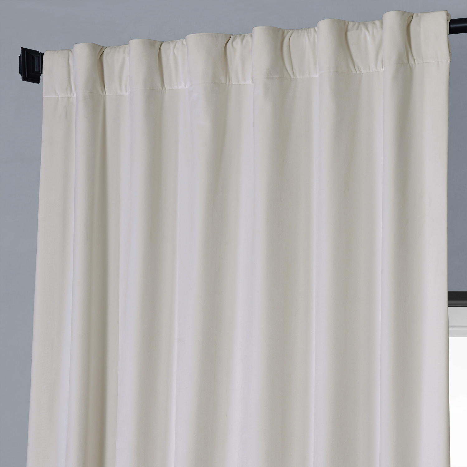 Marshmallow Cream Royal Lux Velvet Curtain