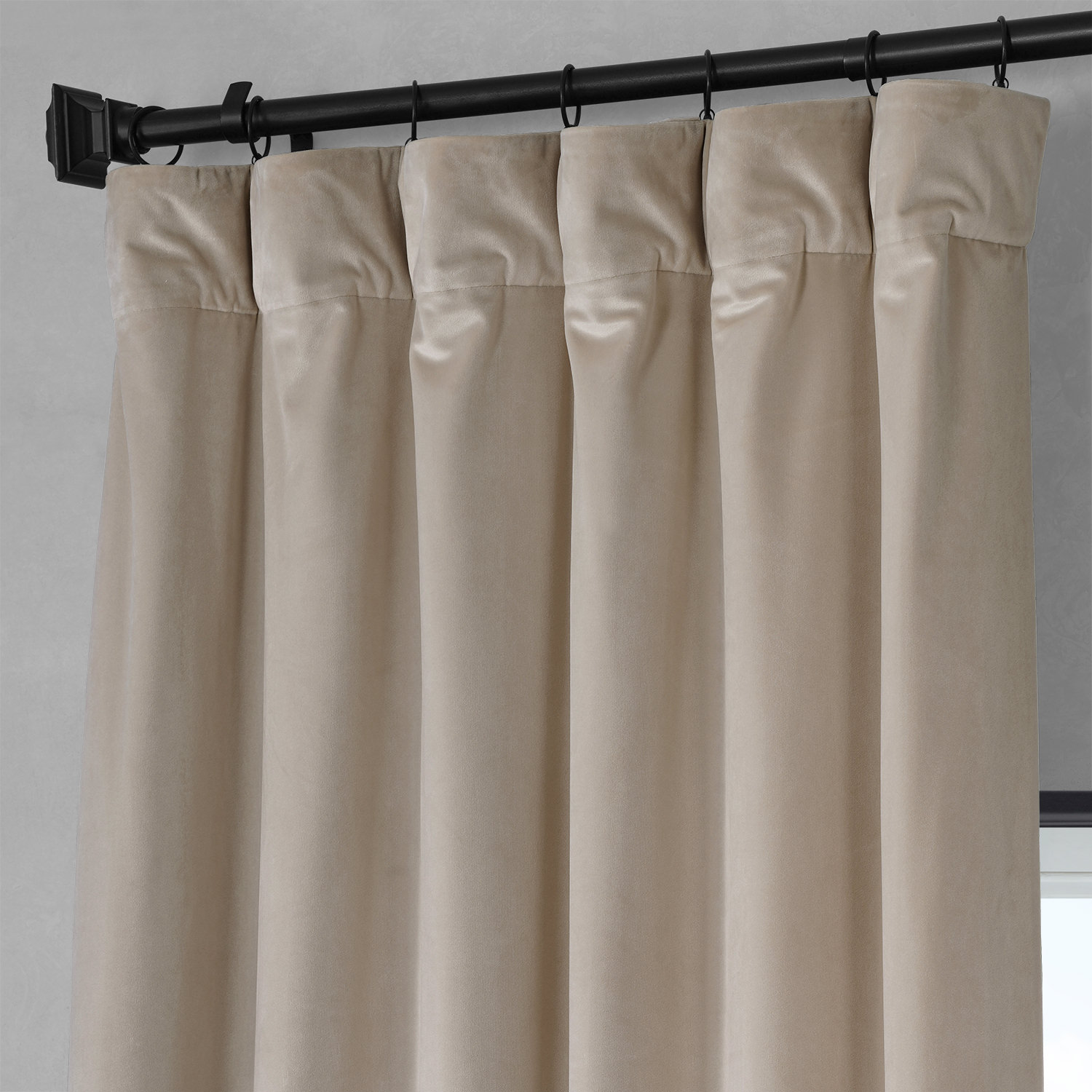 Mission Beige Royal Lux Velvet Curtain