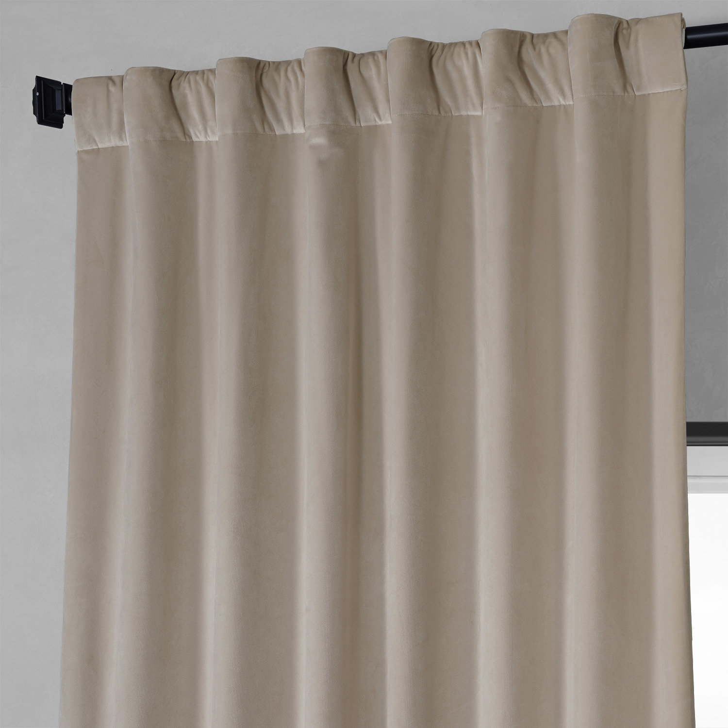 Mission Beige Royal Lux Velvet Curtain