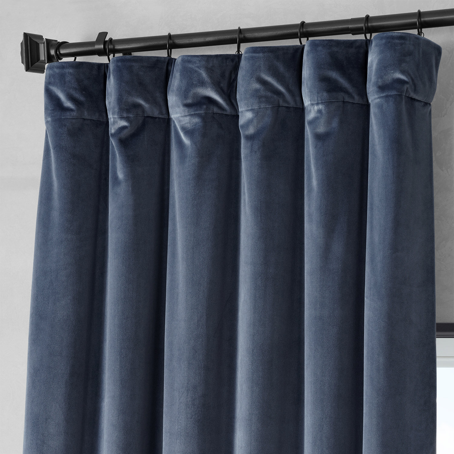 Tennyson Blue Royal Lux Velvet Curtain