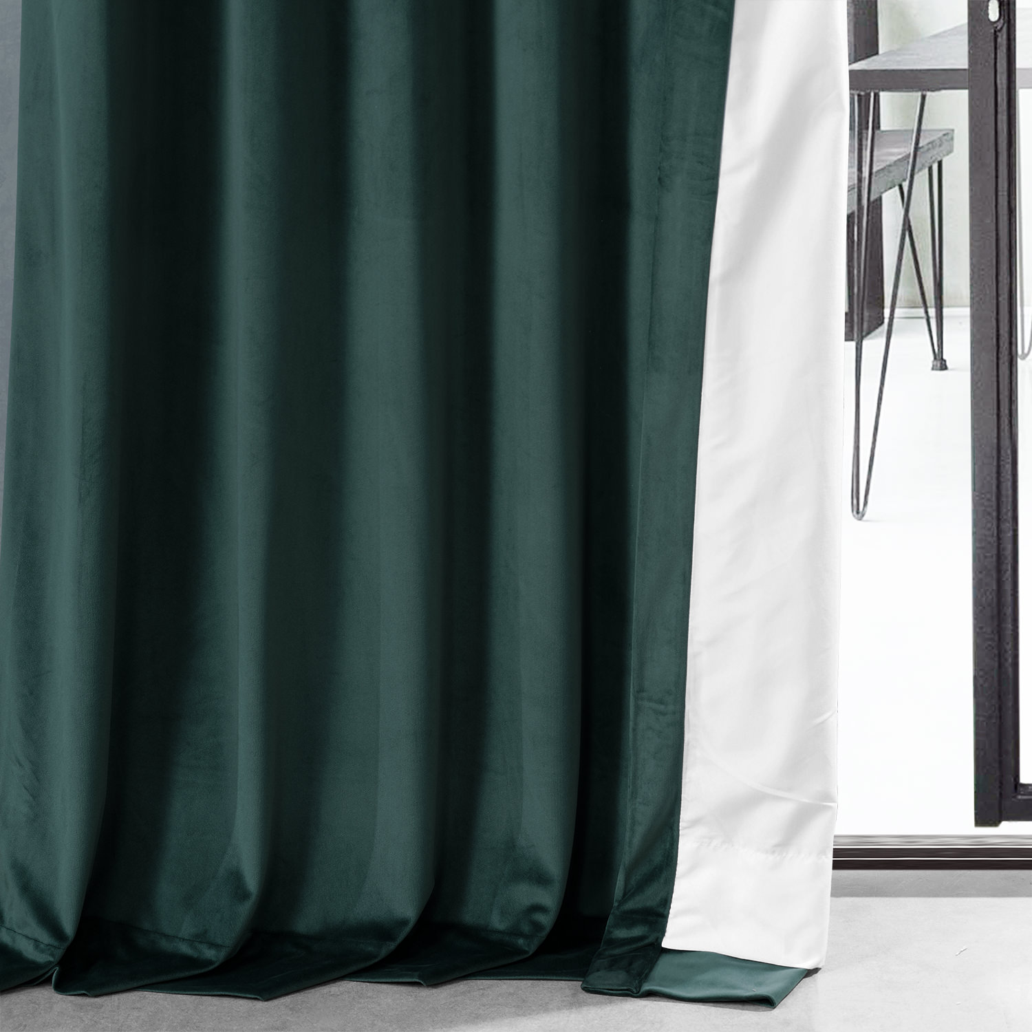 Lucky Green Royal Lux Velvet Curtain