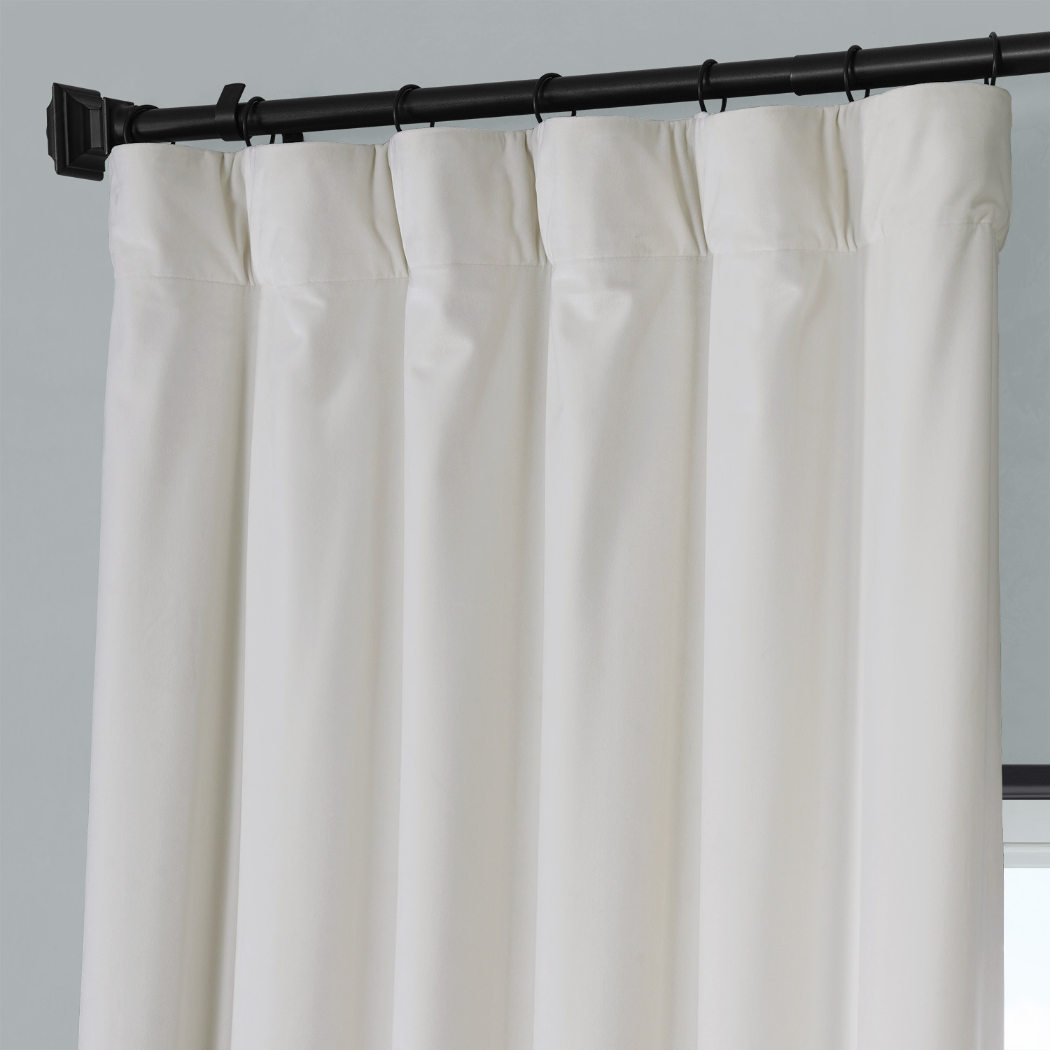 Sugar White Royal Lux Velvet Curtain