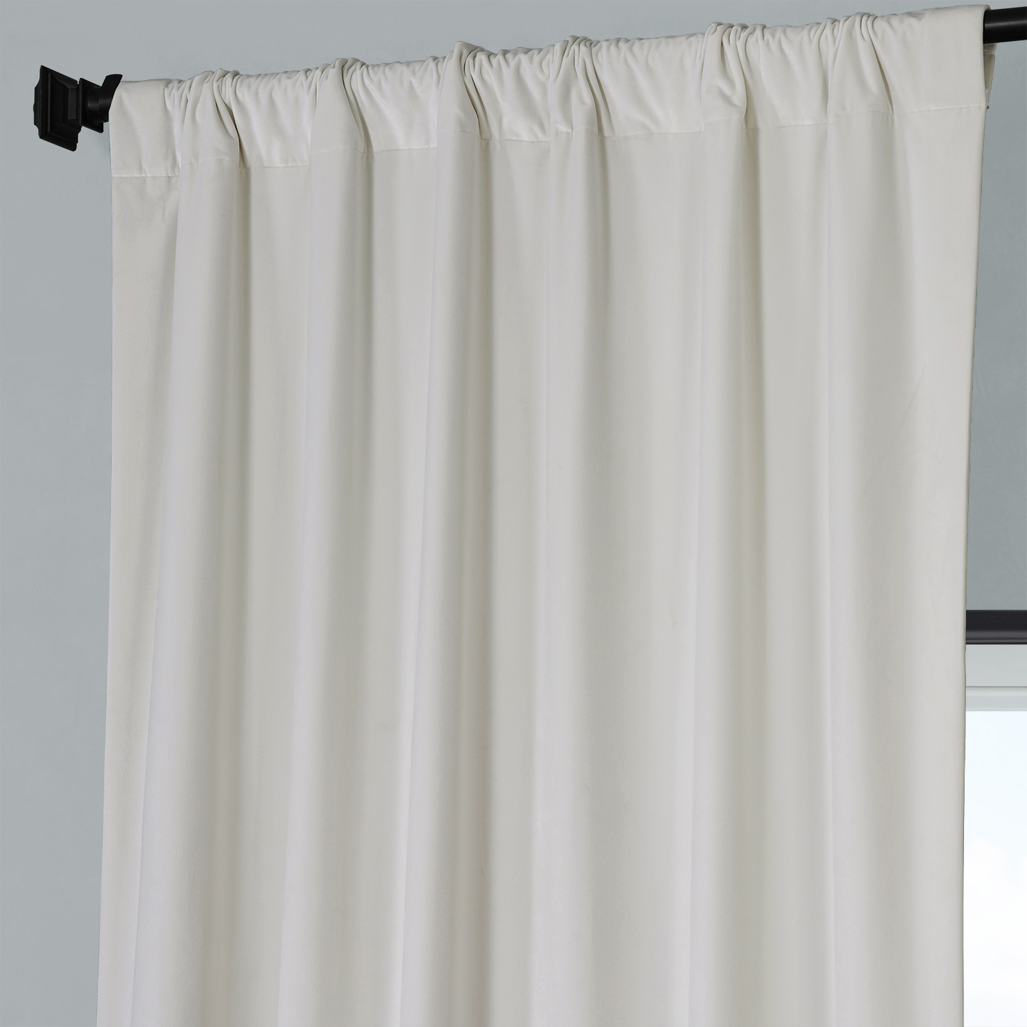 Sugar White Royal Lux Velvet Curtain