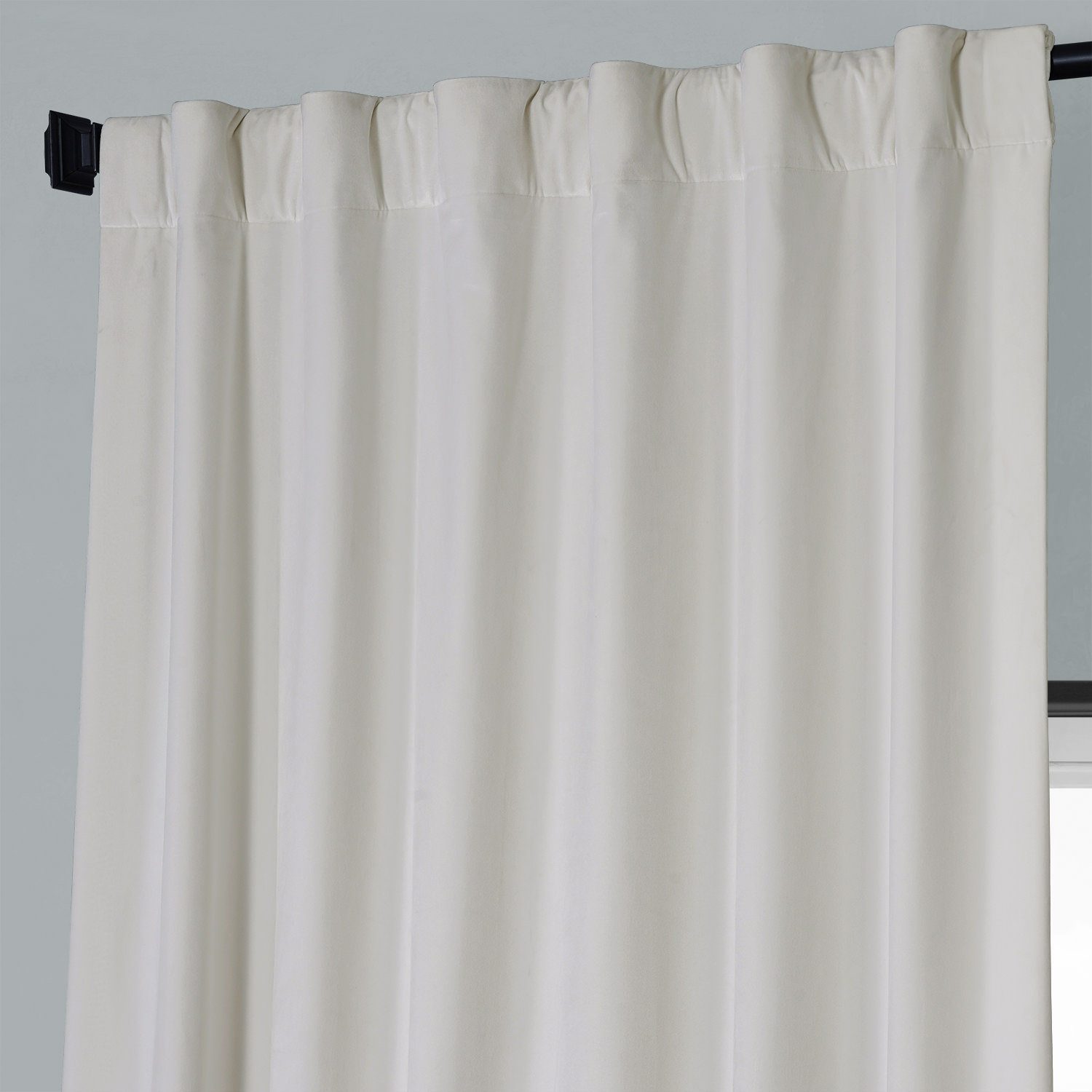 Sugar White Royal Lux Velvet Curtain