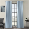 Frosted Blue Blackout Room Darkening Curtain