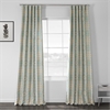 Camille Sky Blue Printed Linen Textured Blackout Curtain