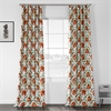 Tribeca Hibiscus Printed Linen Textured Blackout Curtain