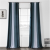 Parallel Teal Printed Linen Textured Blackout Curtain