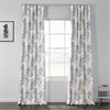 Palms Green Printed Linen Textured Blackout Curtain