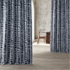 Matchstick Charcoal Black Room Darkening Curtain