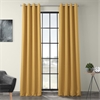 Dandelion Gold Faux Linen Grommet Room Darkening Curtain