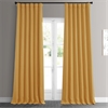 Dandelion Gold Faux Linen Room Darkening Curtain