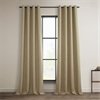 Nomad Tan Faux Linen Grommet Room Darkening Curtain