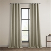 Oatmeal Faux Linen Grommet Room Darkening Curtain