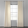 Pale Ivory Cotton Textured BarkWeave Grommet Curtain