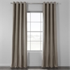 Taupe Grey Cotton Textured BarkWeave Grommet Curtain