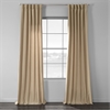 Camel Tan Cotton Textural LinenWeave Curtain