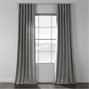 Graphite Grey Cotton Textural LinenWeave Curtain