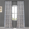 Florence Blue Embroidered Cotton Crewel Curtain