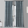 Mood Blue Textured Dupioni Silk Curtain