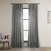 Dark Grey Dune Textured Solid Cotton Curtain Pair (2 Panels)