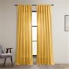 Ochre Dune Textured Solid Cotton Curtain Pair (2 Panels)