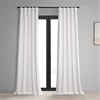 Prime White Dune Textured Hotel Blackout Cotton Curtain