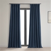 Noble Navy Dune Textured Hotel Blackout Cotton Curtain