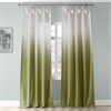 Ombre Olive Faux Linen Sheer Curtain