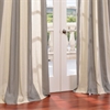 Del Mar Gray Linen Blend Stripe Curtain