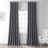 Modern Grey Thermal Room Darkening Heathered Italian Woolen Weave Curtain