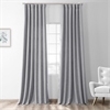 Steely Grey Thermal Room Darkening Heathered Italian Woolen Weave Curtain