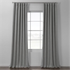 Pebble Grey Italian Textured Faux Linen Hotel Blackout Curtain