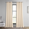 Parchment Cream Italian Faux Linen Grommet Curtain