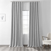 Millennial Grey Vintage Thermal Cross Linen Weave Blackout Curtain