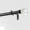 Glass Sphere Extendable Metal Rod Set- Matte Black