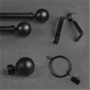 Metal Ball Extendable Rod Set- Matte Black