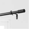 Modern Barrel Extendable Metal Rod Set- Matte Black