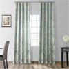 Magdelena Steel Blue & Silver Designer Damask Curtain